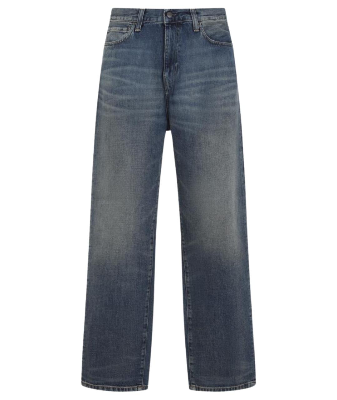 CARHARTT WIP Синие хлопковые прямые джинсы, фото 1