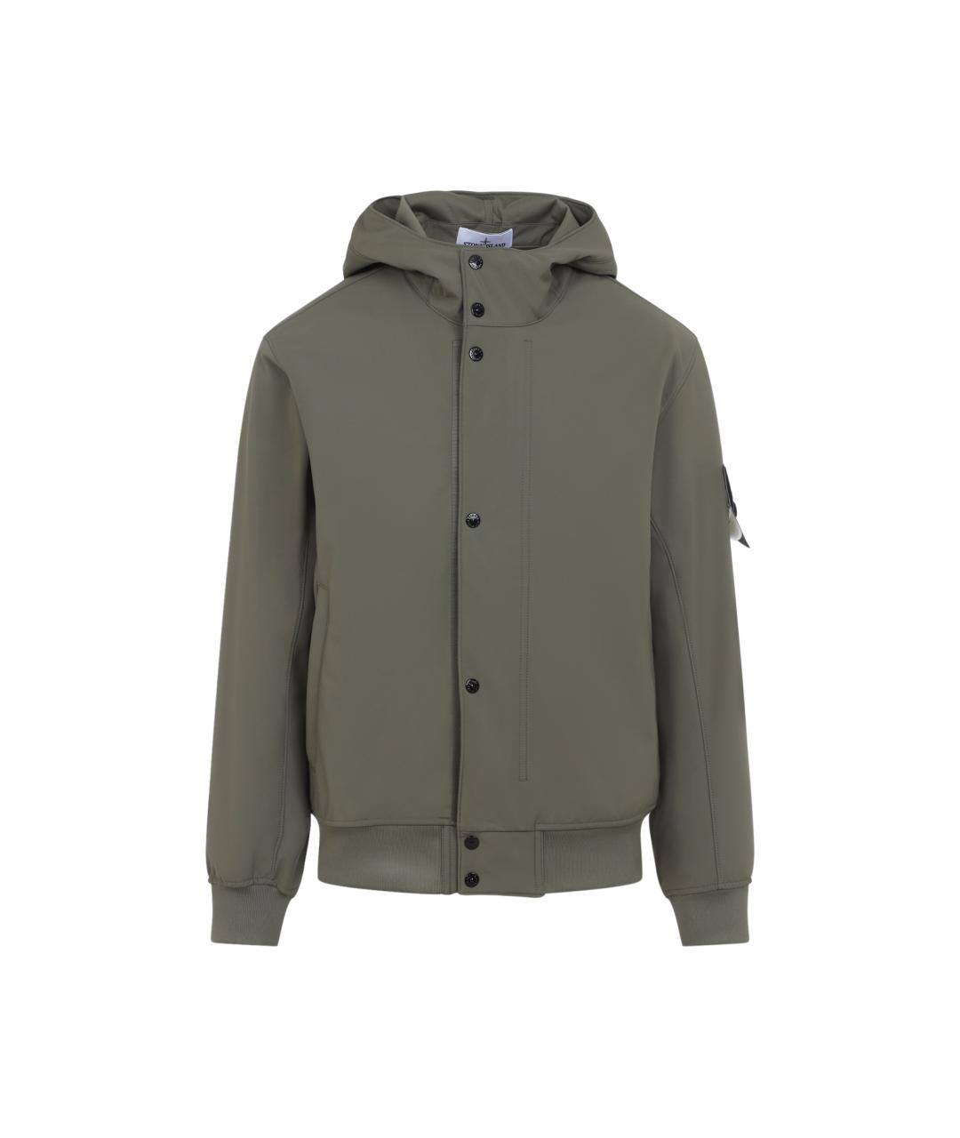 STONE ISLAND Хаки полиэстеровая куртка, фото 1