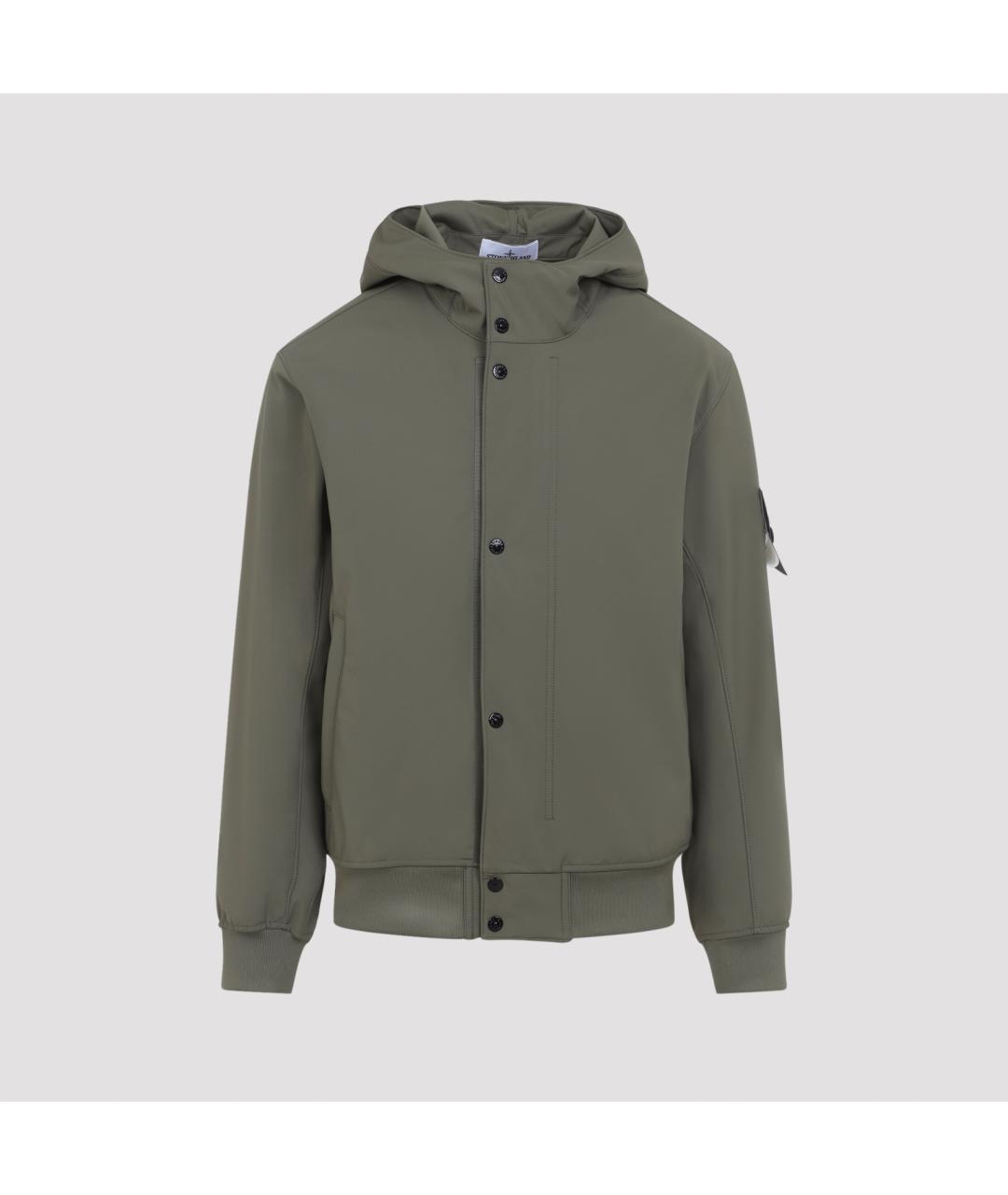 STONE ISLAND Хаки полиэстеровая куртка, фото 3