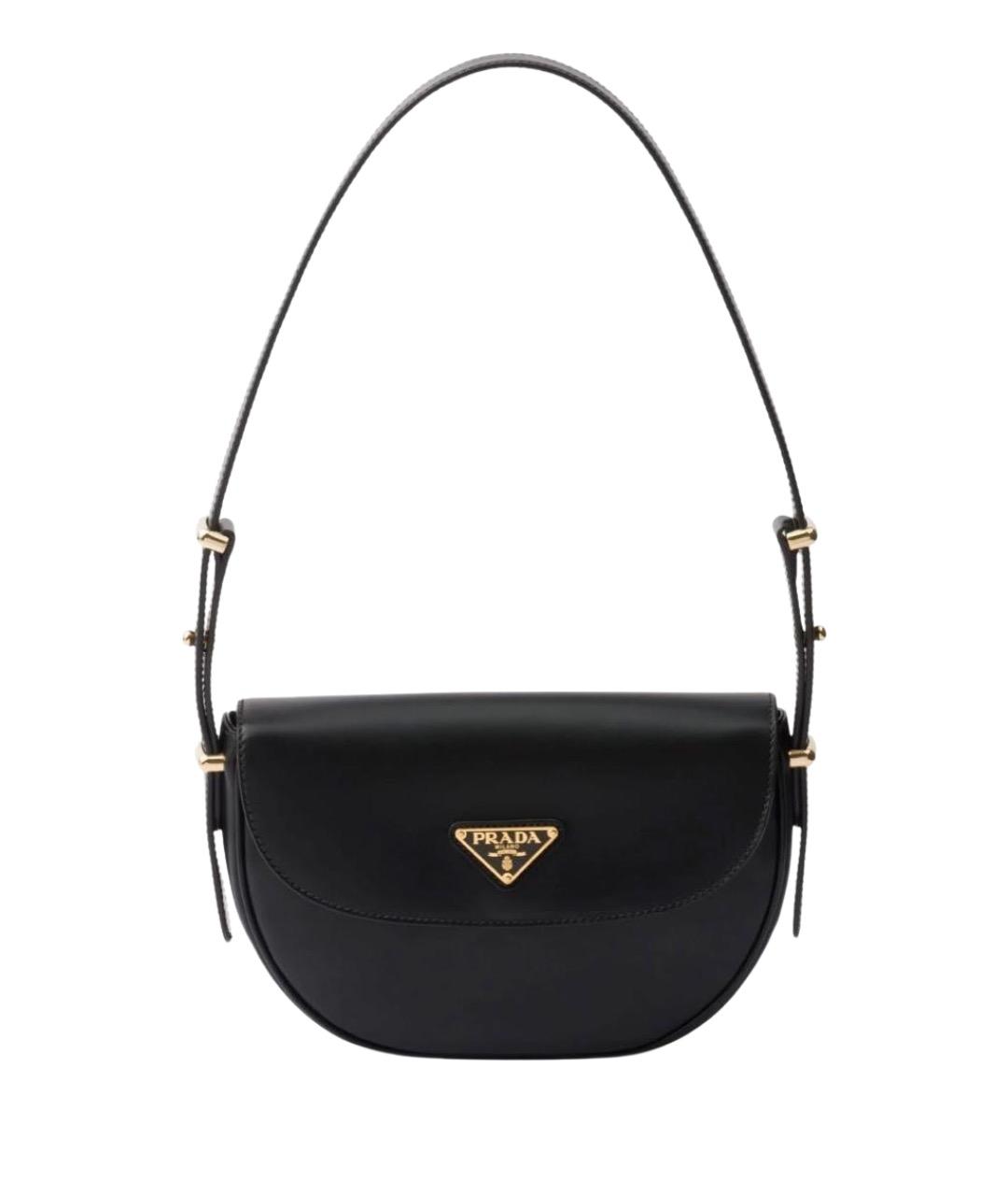 PRADA Черная кожаная сумка через плечо, фото 1