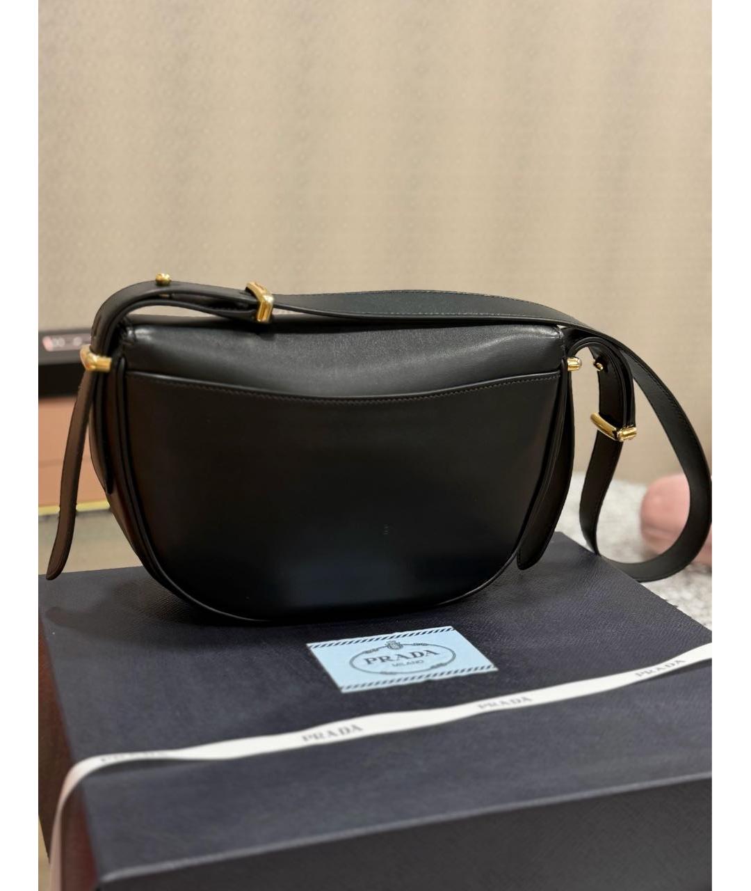 PRADA Черная кожаная сумка через плечо, фото 3