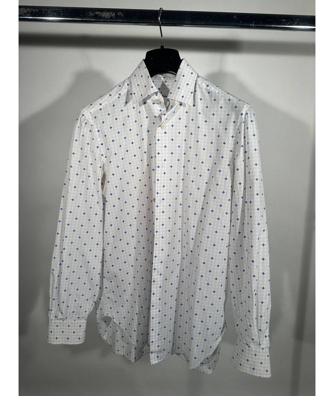 KITON Белая хлопковая классическая рубашка, фото 4