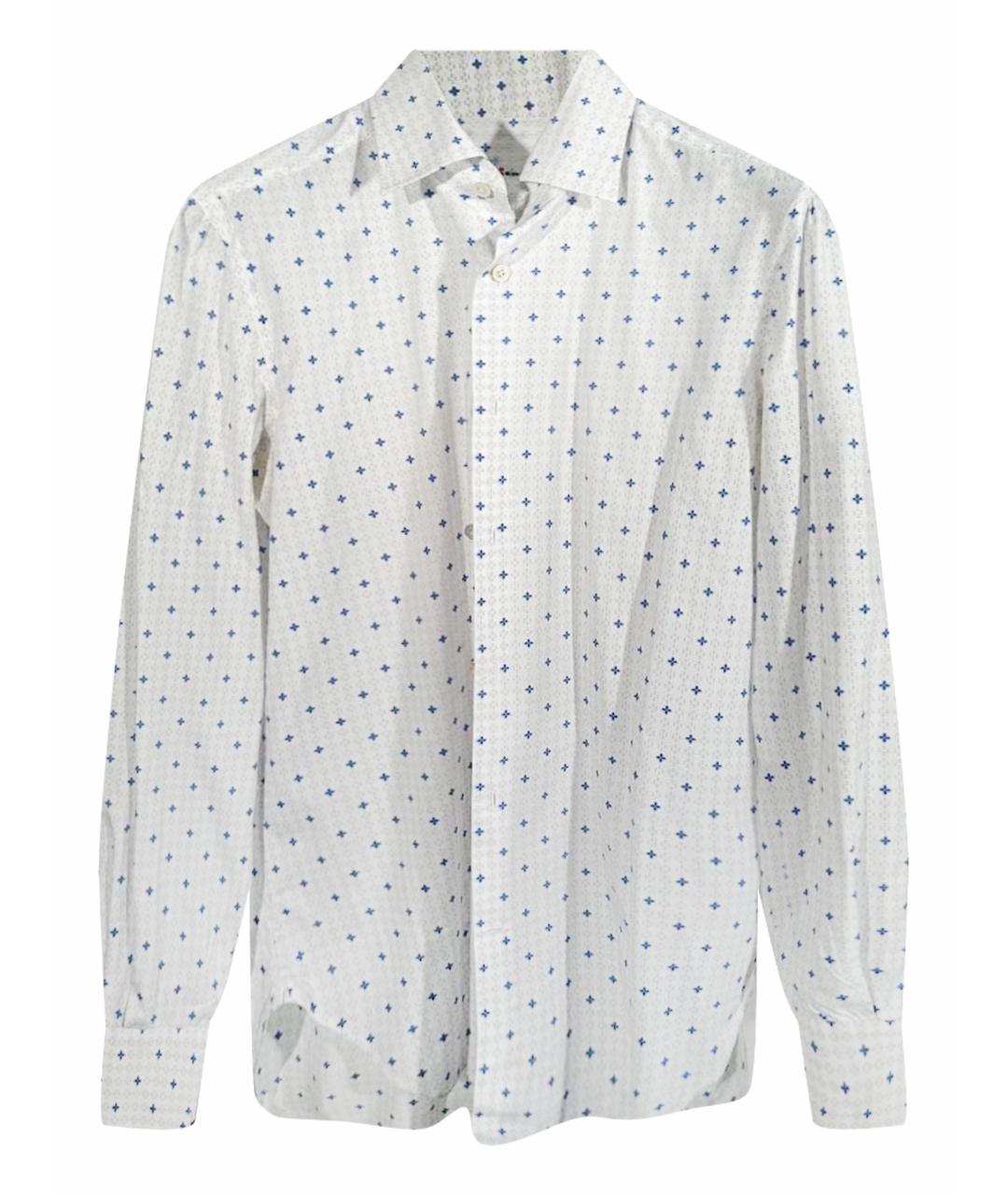 KITON Белая хлопковая классическая рубашка, фото 1