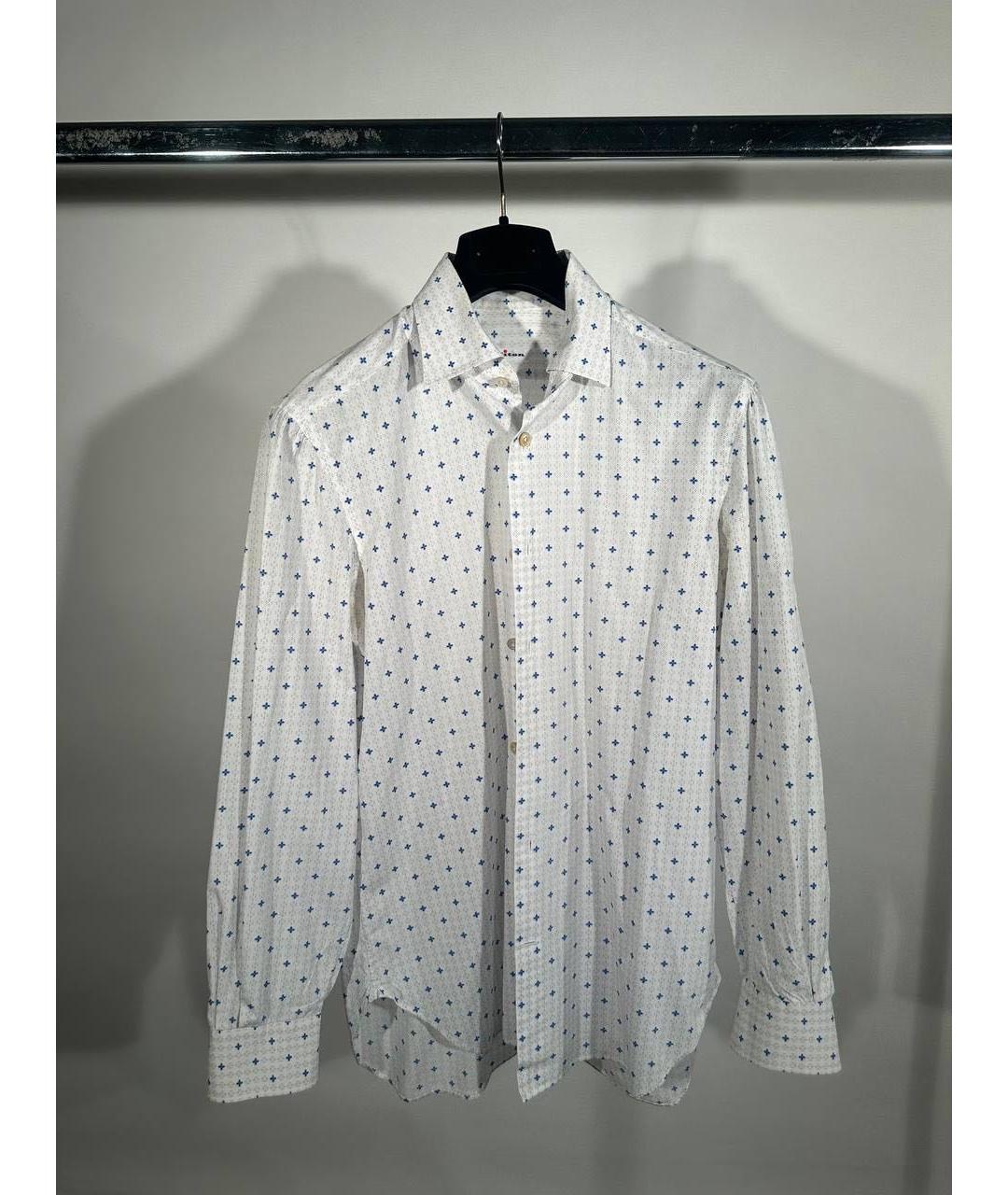 KITON Белая хлопковая классическая рубашка, фото 2