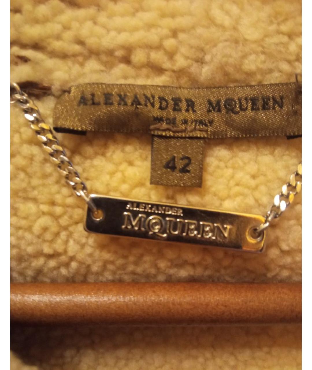 ALEXANDER MCQUEEN Горчичная замшевая дубленка, фото 6