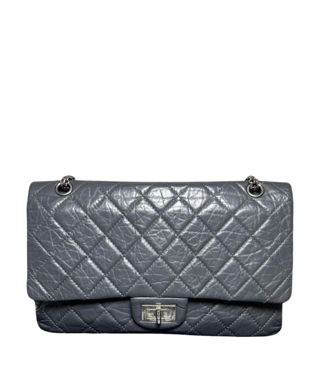 CHANEL Антрацитовая кожаная сумка через плечо, фото 1