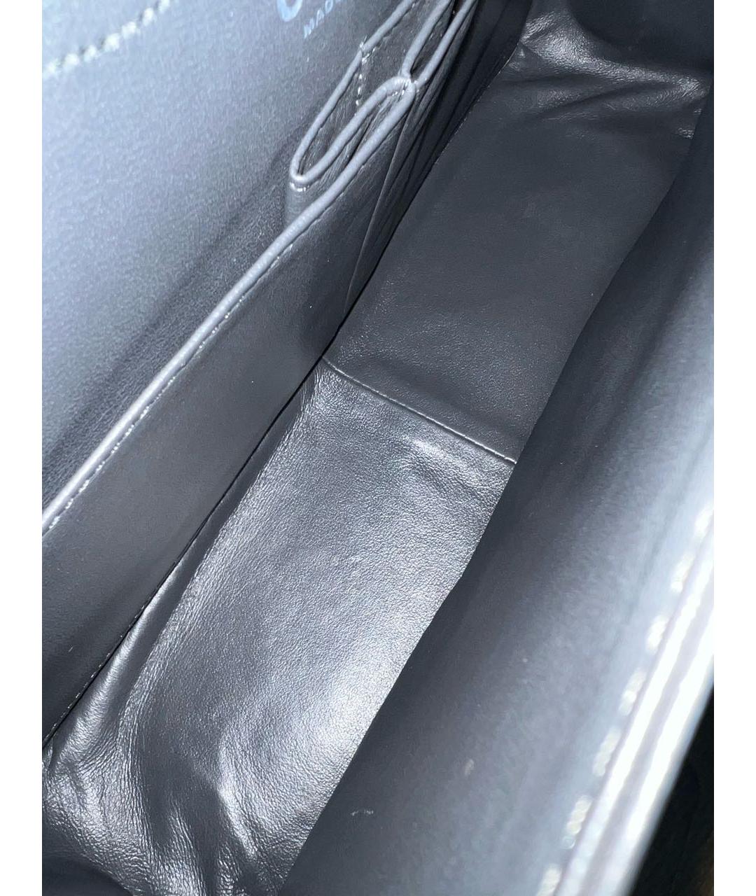 CHANEL Антрацитовая кожаная сумка через плечо, фото 8