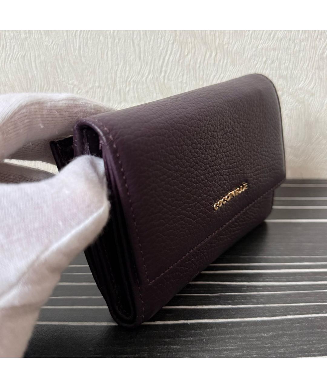 COCCINELLE Фиолетовый кожаный кошелек, фото 2