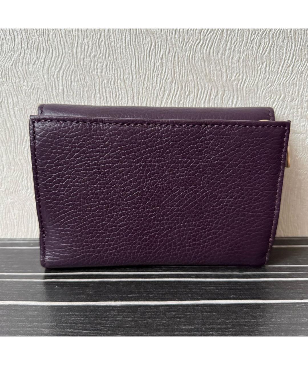 COCCINELLE Фиолетовый кожаный кошелек, фото 3