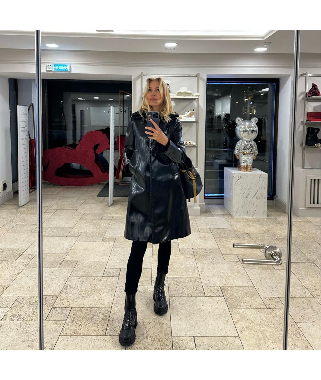 PRADA Черное пальто, фото 4