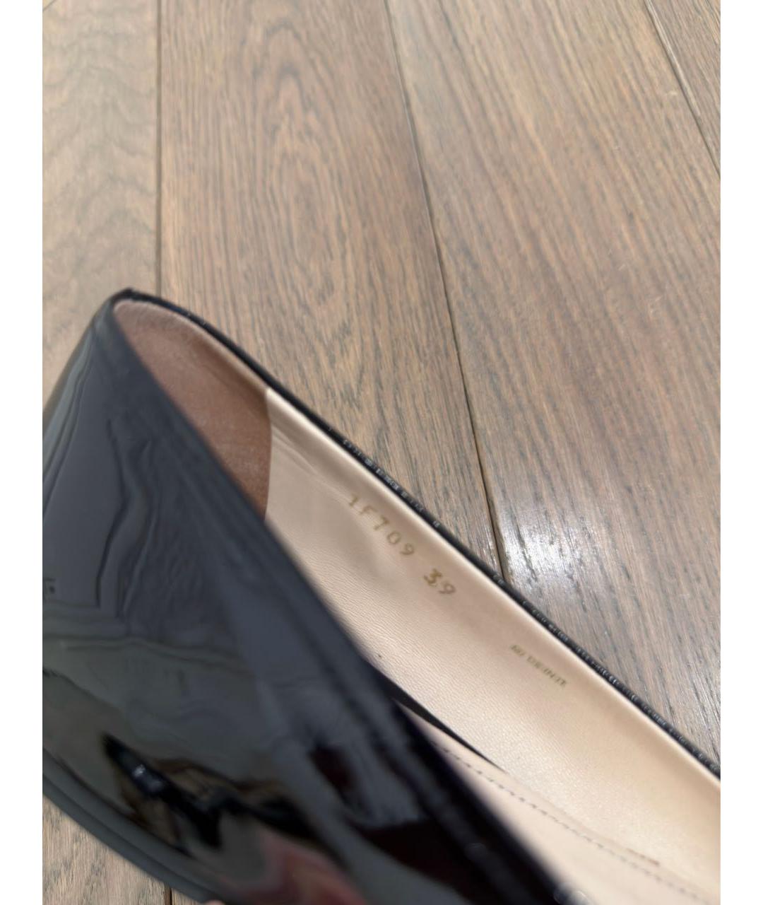 PRADA Черные балетки из лакированной кожи, фото 5