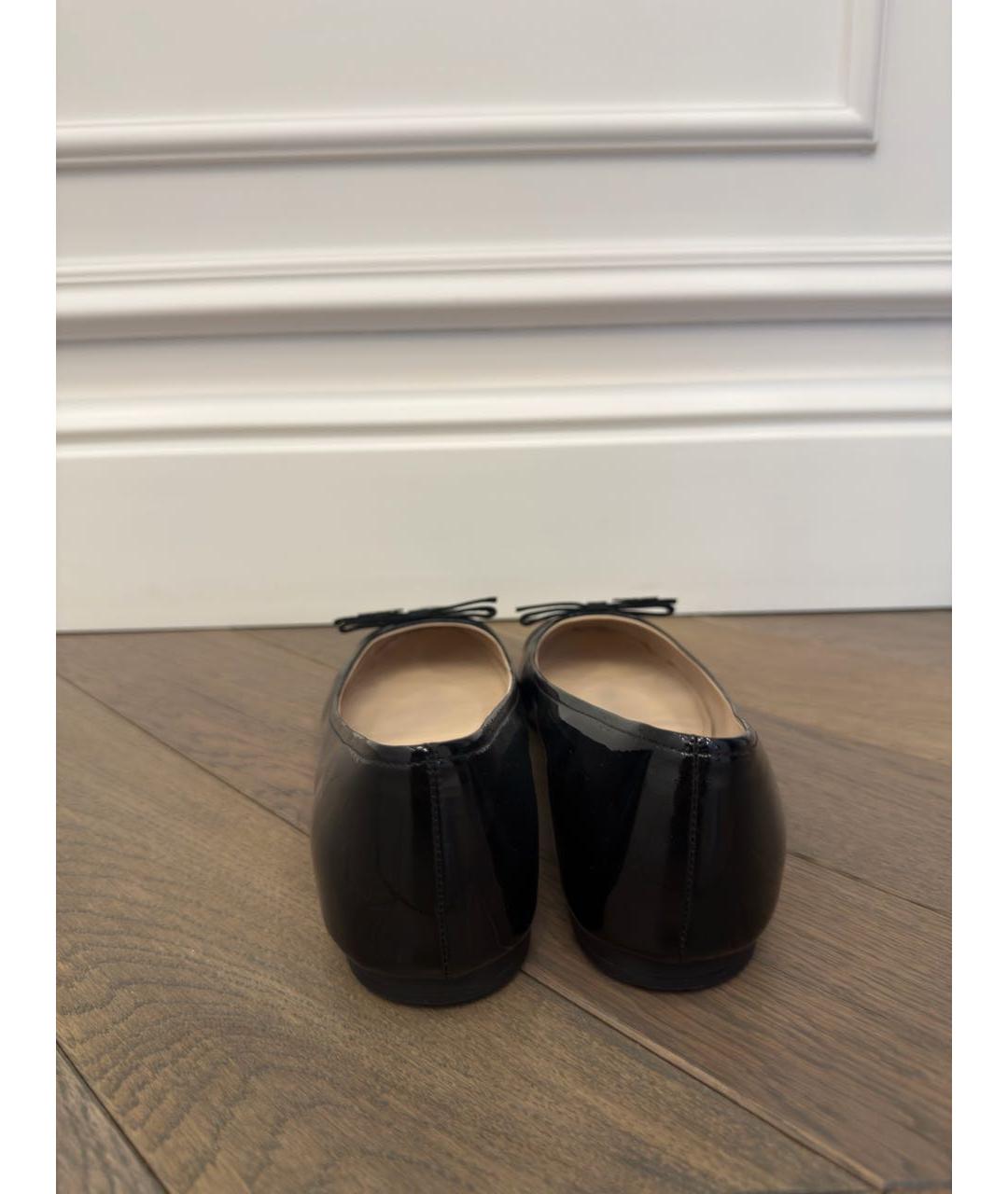 PRADA Черные балетки из лакированной кожи, фото 4