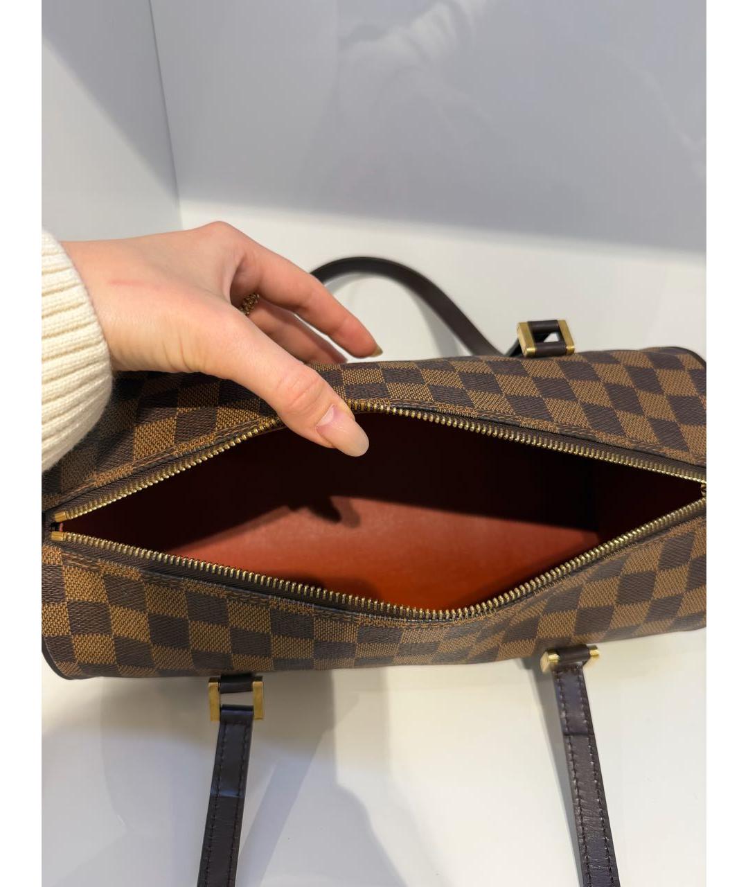 LOUIS VUITTON Коричневая сумка с короткими ручками, фото 5