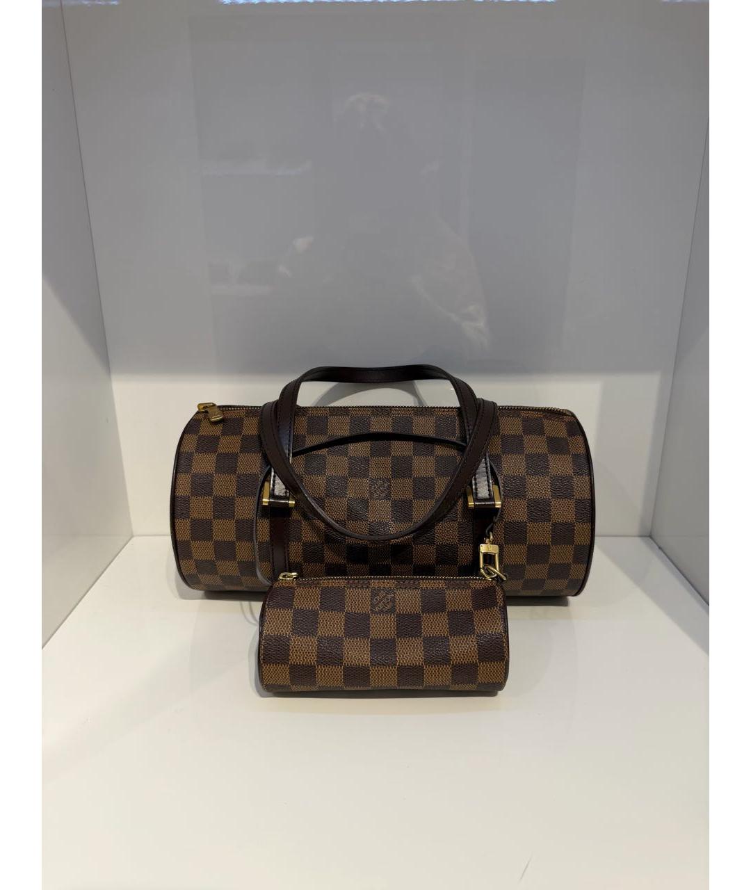 LOUIS VUITTON Коричневая сумка с короткими ручками, фото 9
