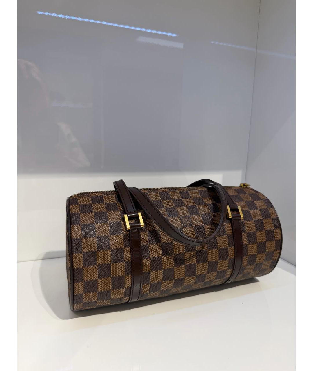 LOUIS VUITTON Коричневая сумка с короткими ручками, фото 3