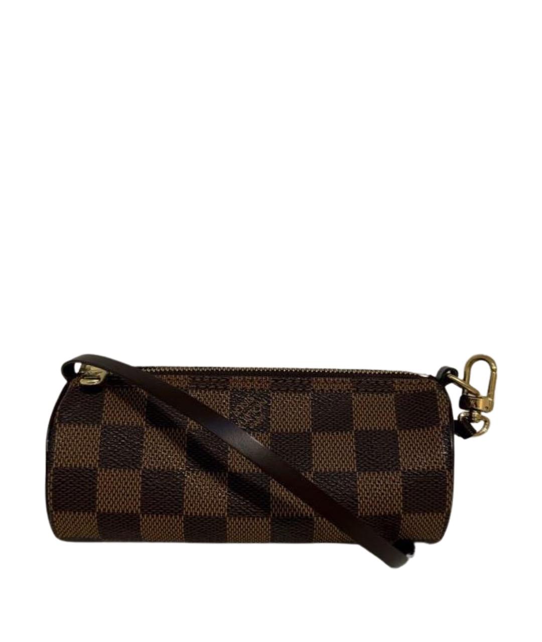 LOUIS VUITTON Коричневая кожаная сумка с короткими ручками, фото 1