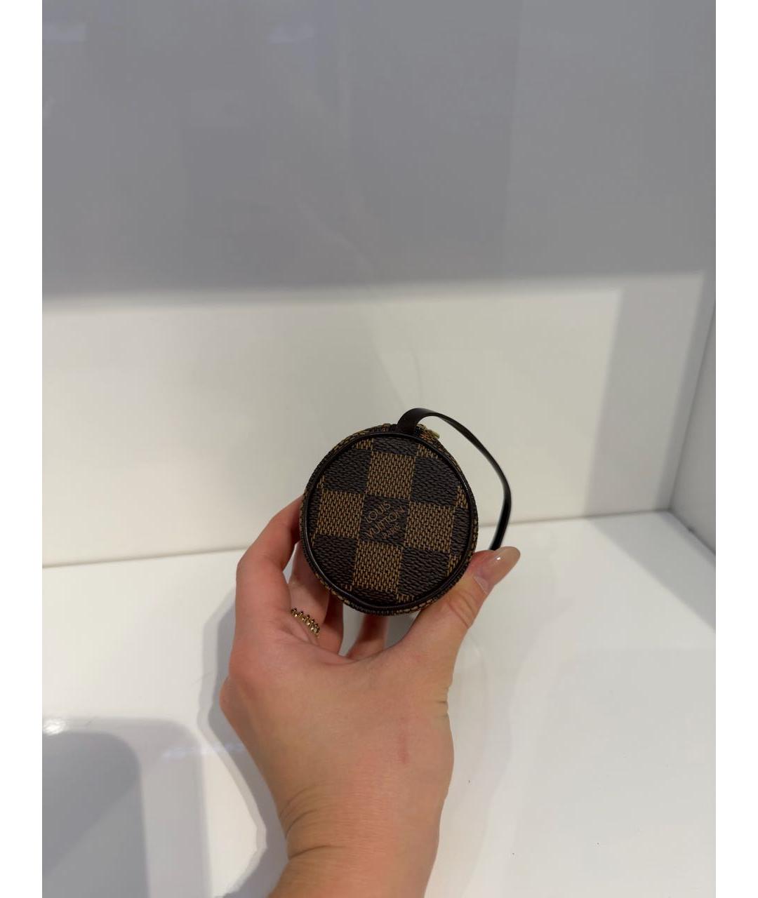 LOUIS VUITTON Коричневая кожаная сумка с короткими ручками, фото 2