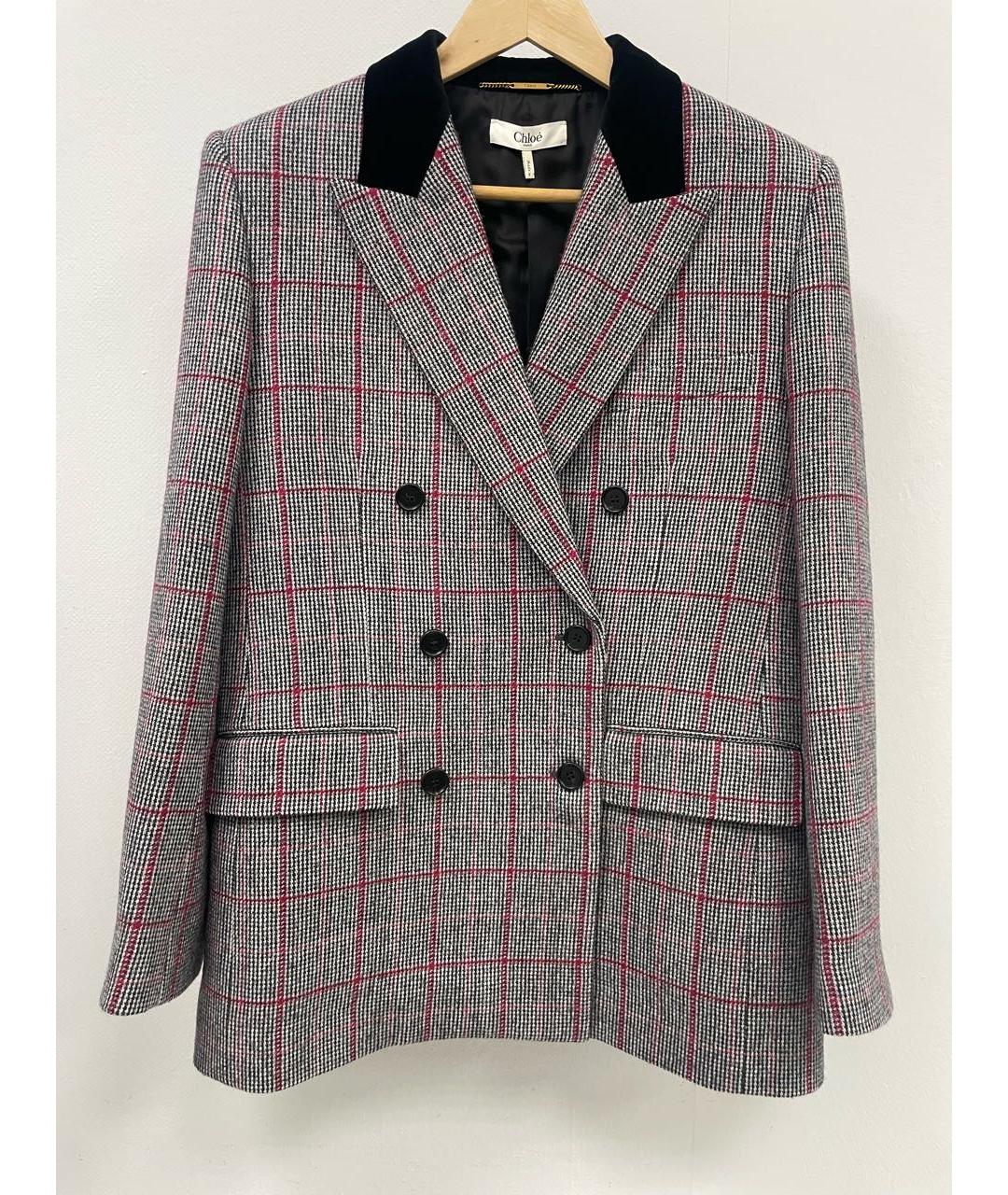 CHLOE Мульти шерстяной жакет/пиджак, фото 7