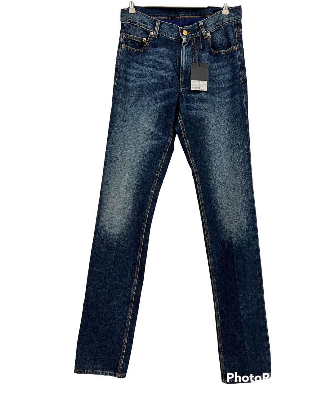 YVES SAINT LAURENT VINTAGE Синие хлопковые джинсы, фото 1