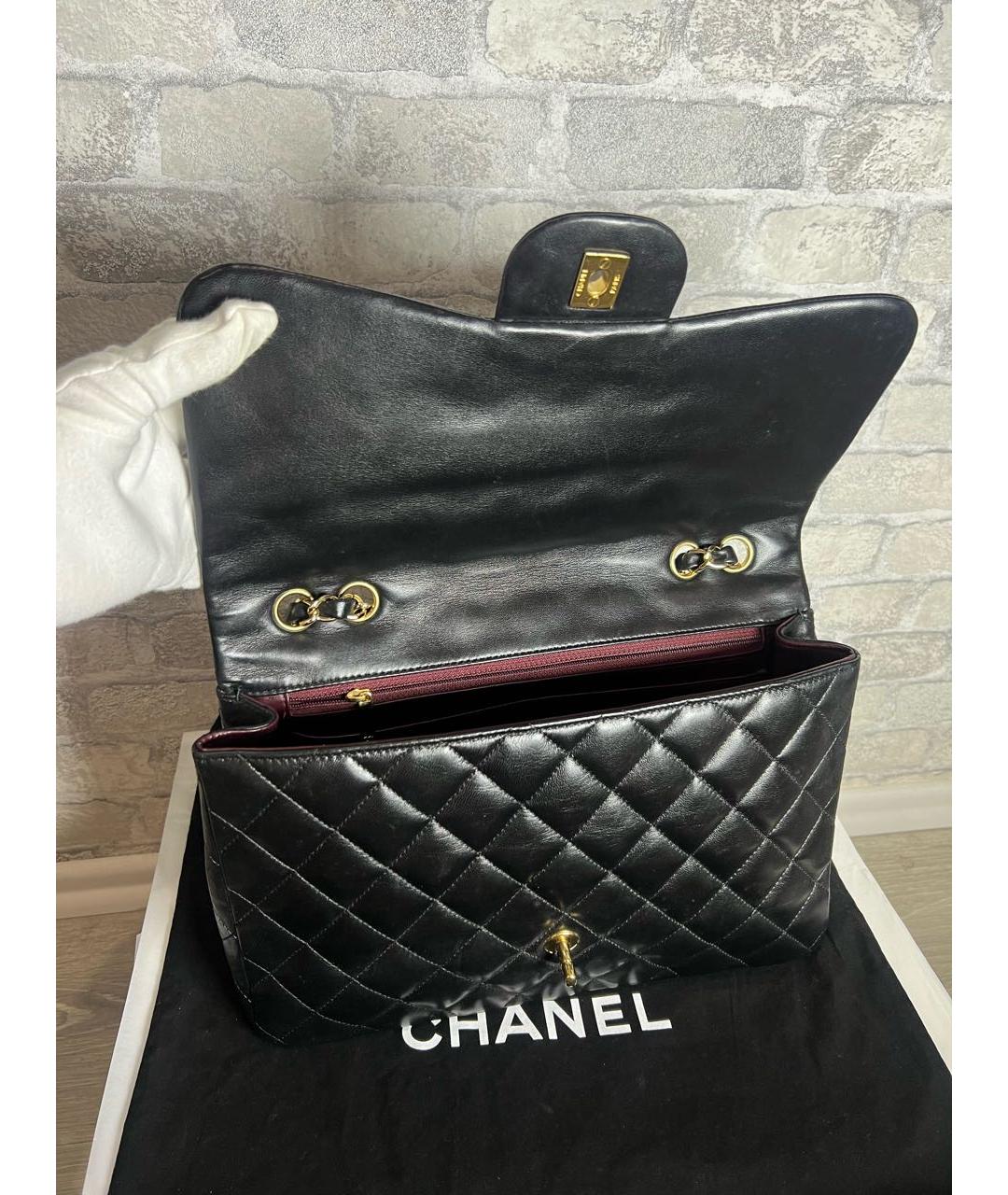 CHANEL Черная кожаная сумка через плечо, фото 8