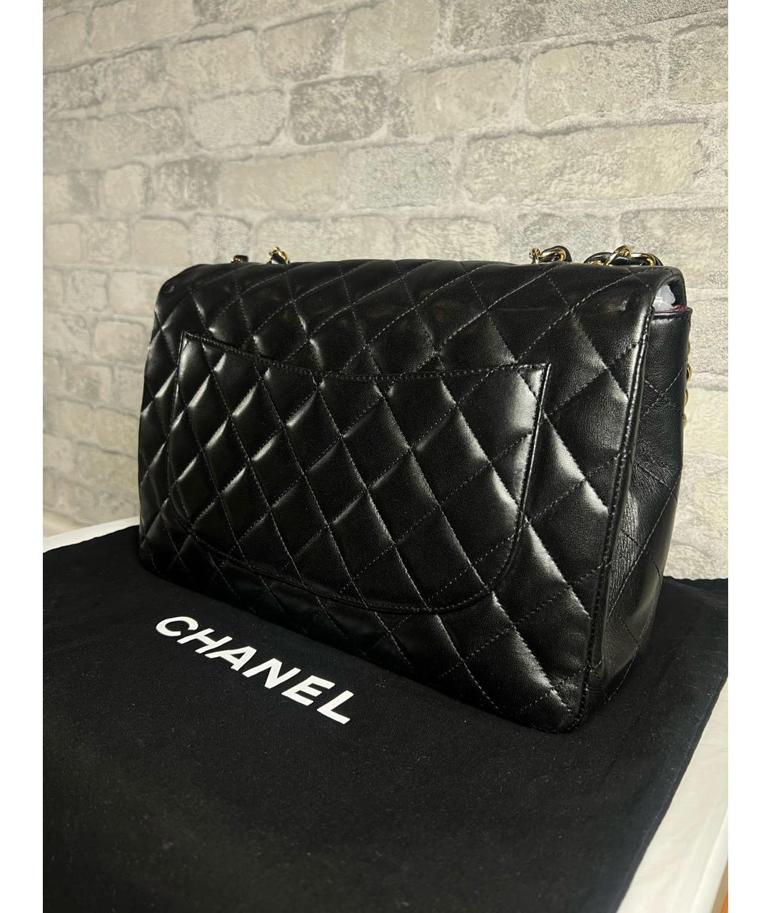 CHANEL Черная кожаная сумка через плечо, фото 5