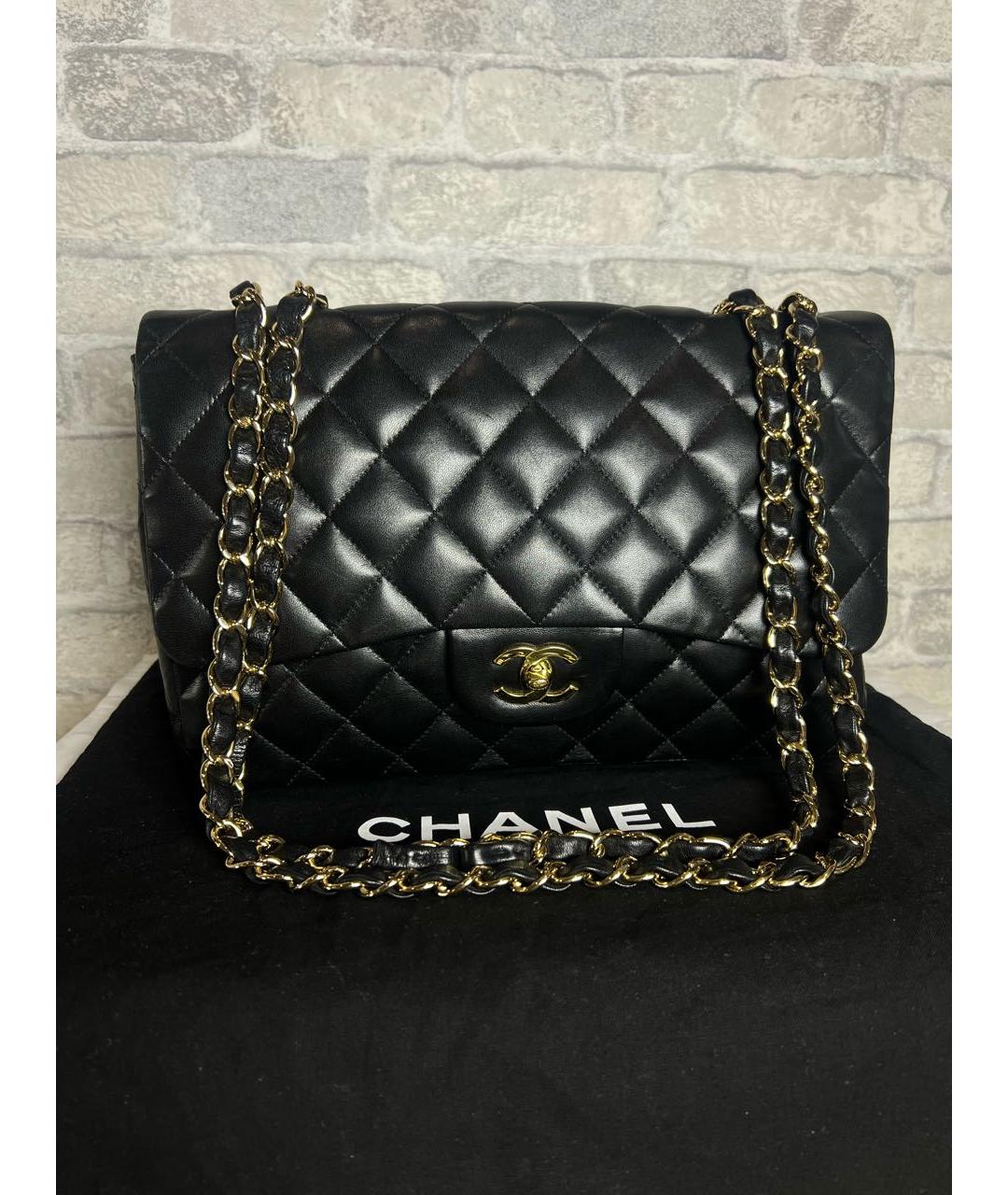 CHANEL Черная кожаная сумка через плечо, фото 3