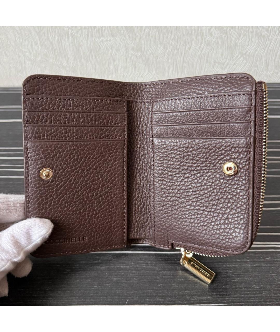 COCCINELLE Коричневый кожаный кошелек, фото 4