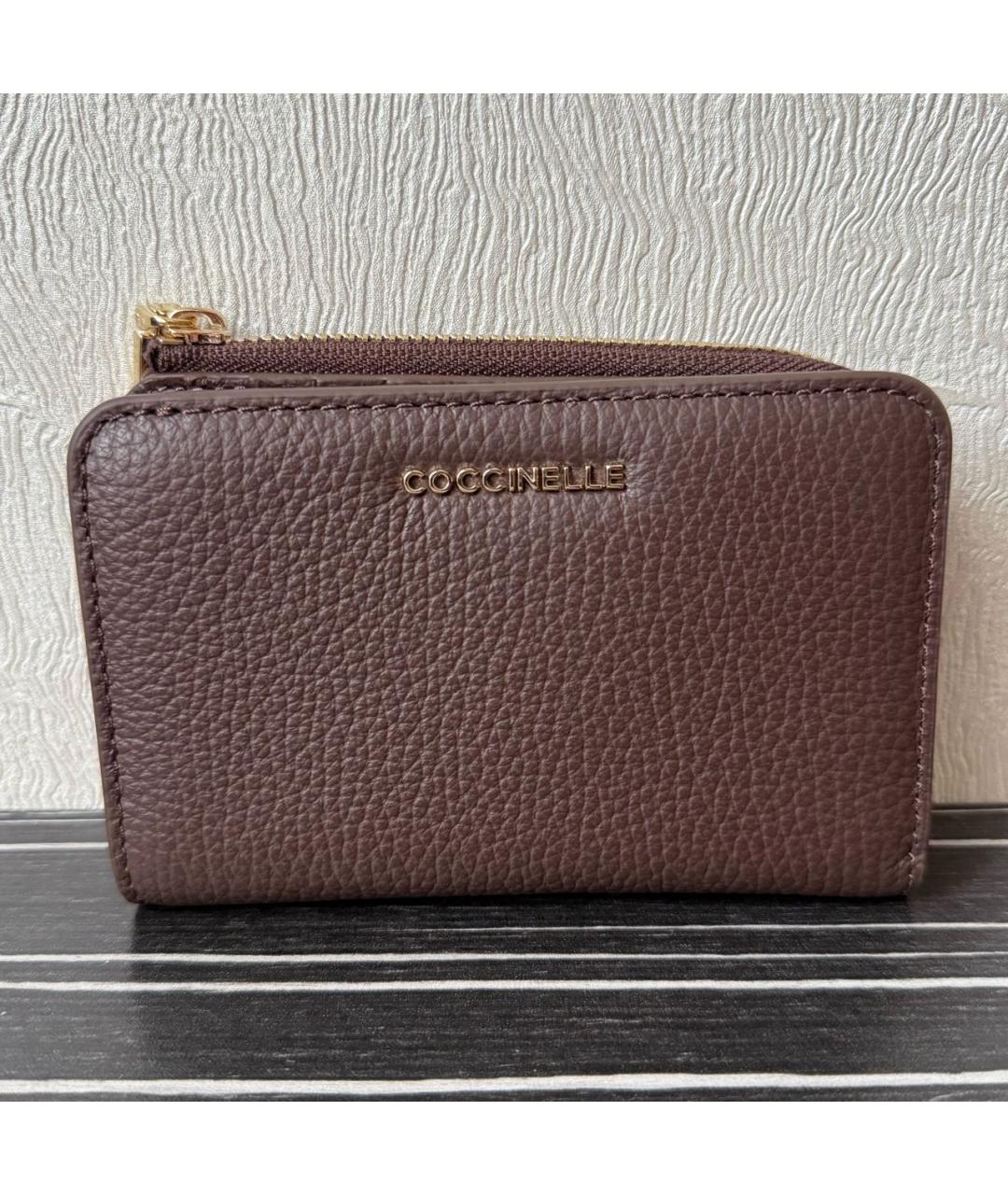 COCCINELLE Коричневый кожаный кошелек, фото 6