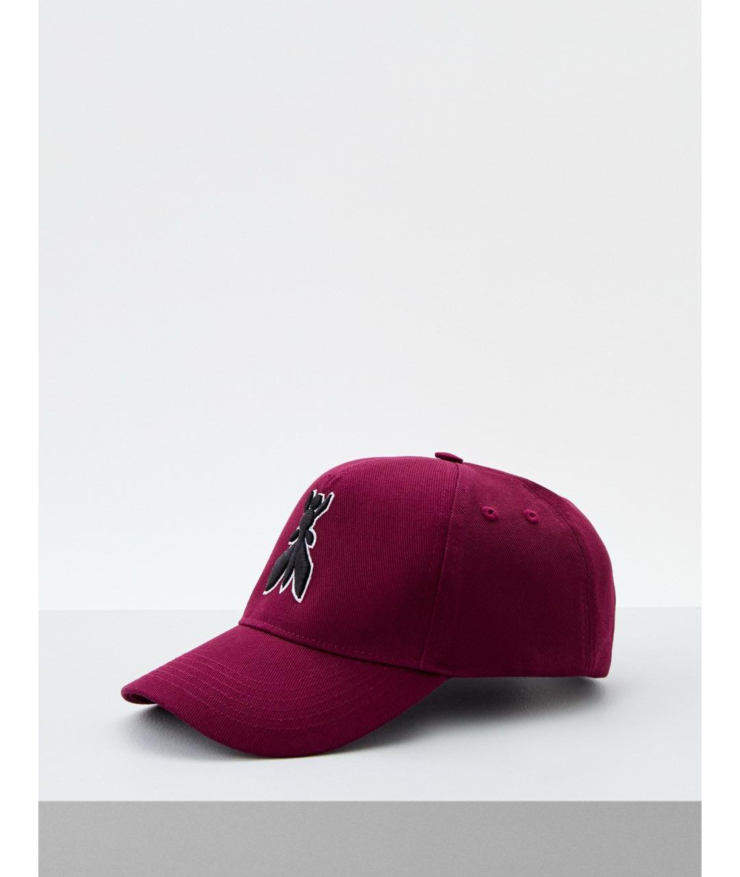 PATRIZIA PEPE Бордовая хлопковая кепка, фото 6