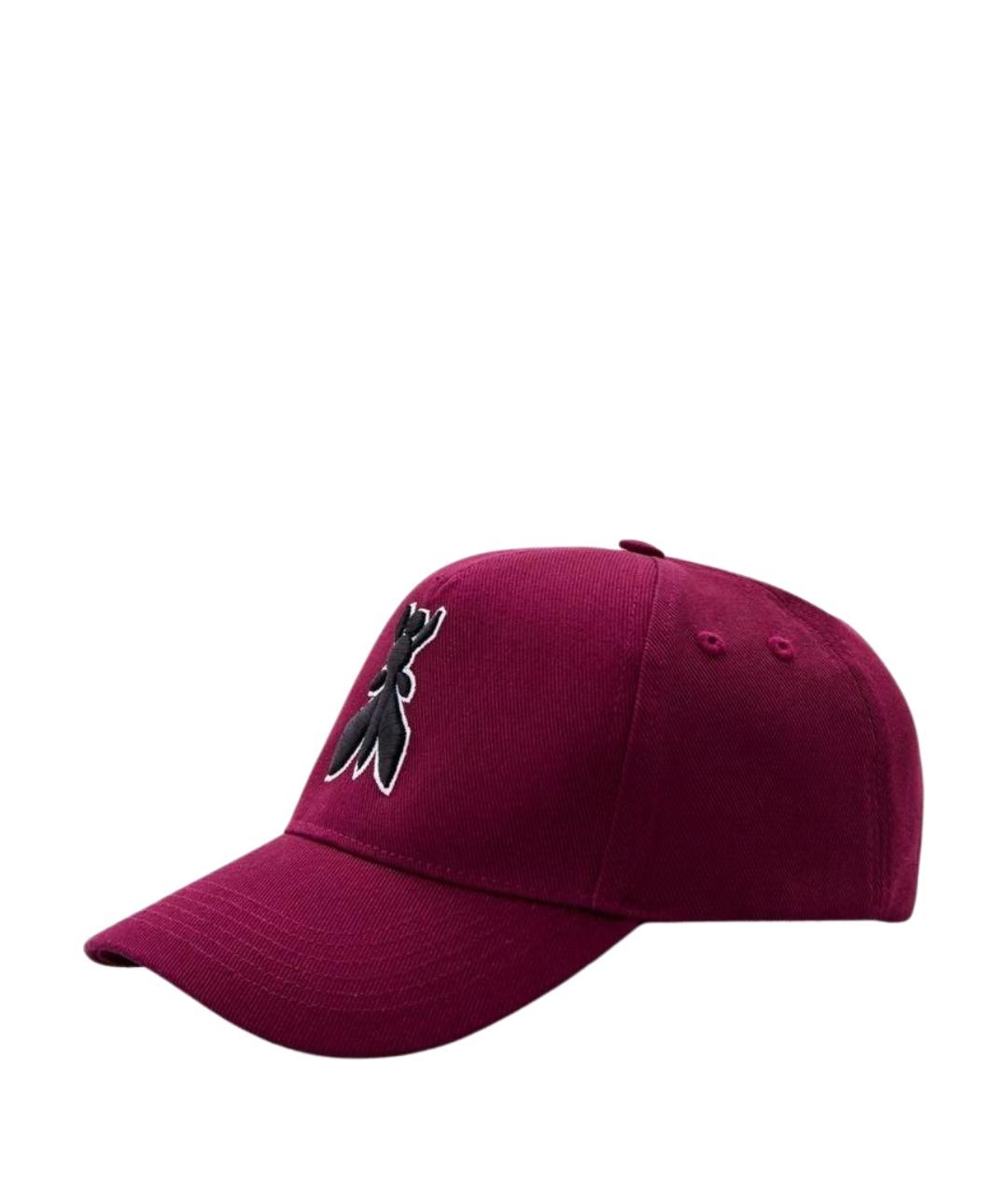 PATRIZIA PEPE Бордовая хлопковая кепка, фото 1