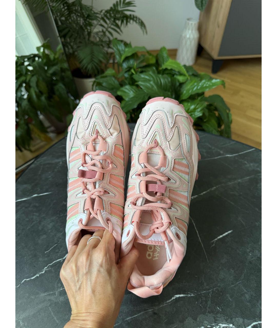 ADIDAS Коралловые кожаные кроссовки, фото 2