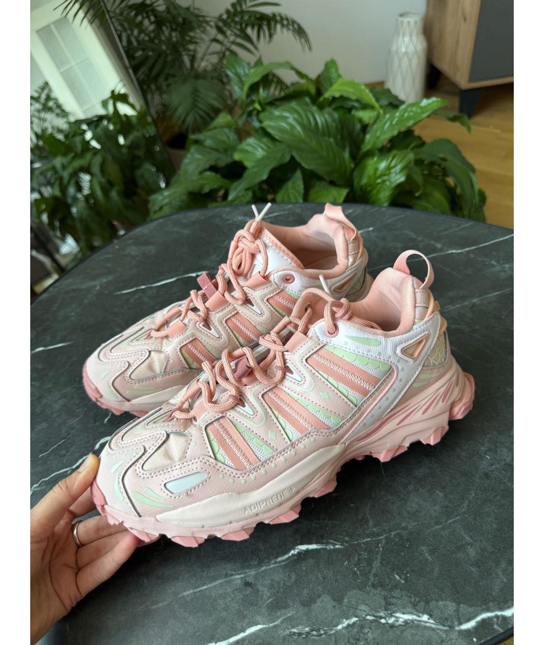 ADIDAS Коралловые кожаные кроссовки, фото 6