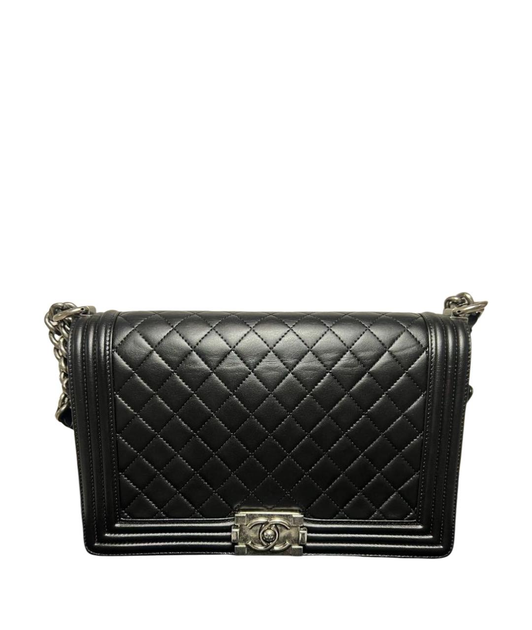 CHANEL Черная кожаная сумка через плечо, фото 1