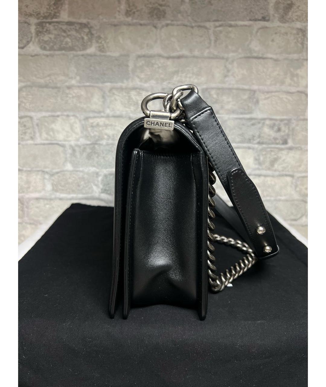 CHANEL Черная кожаная сумка через плечо, фото 7