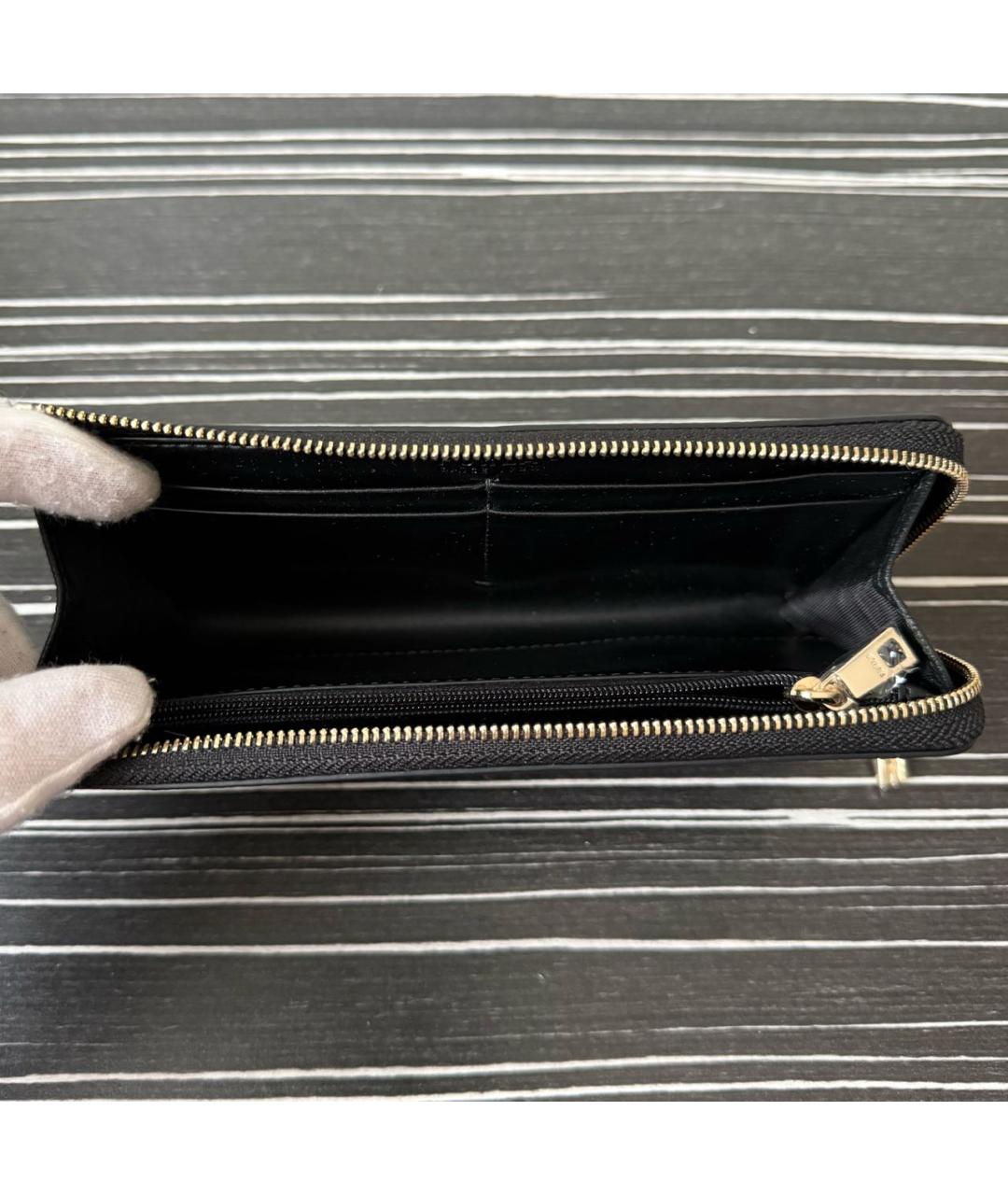 FURLA Черный кожаный кошелек, фото 4