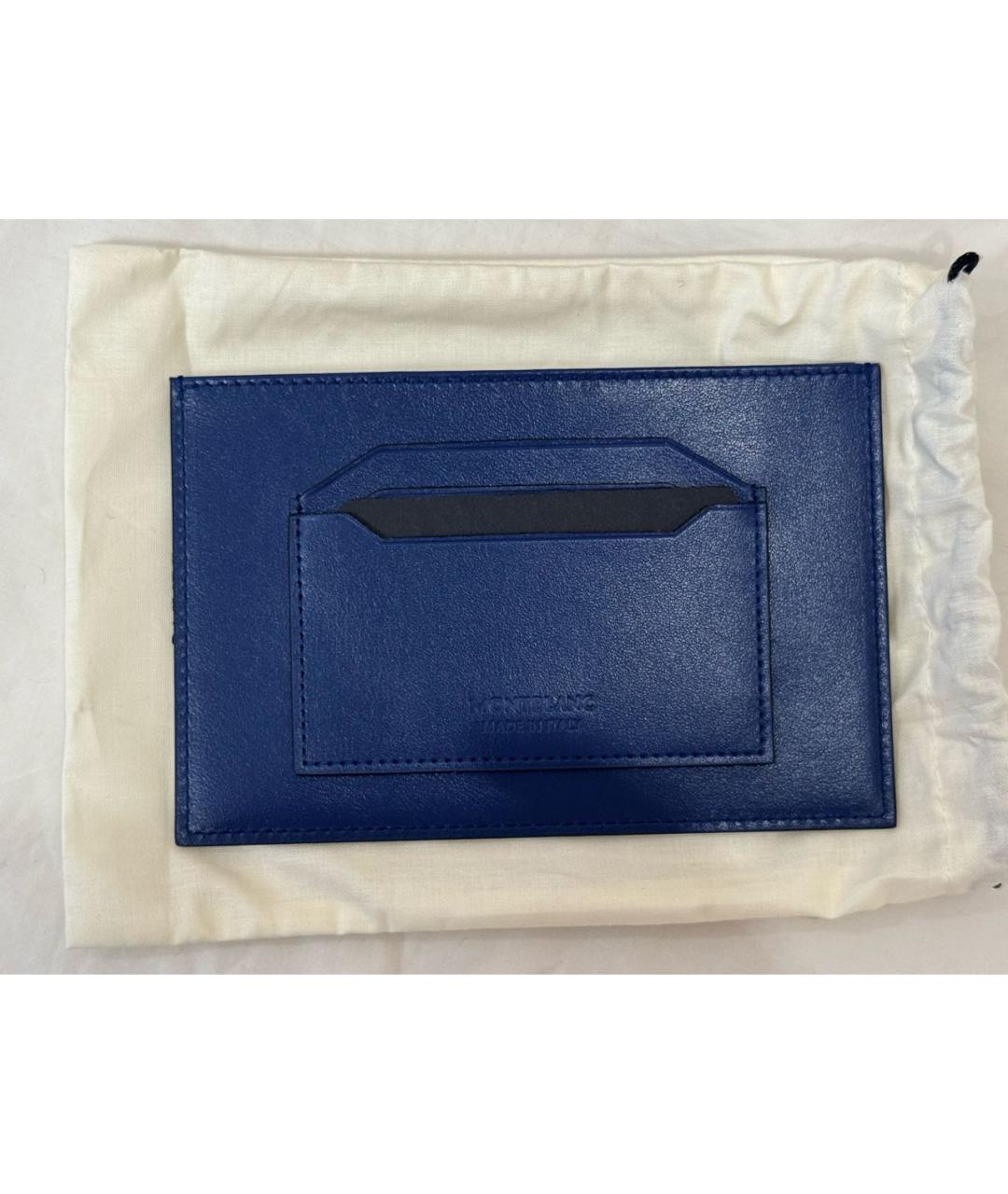 MONTBLANC Синий кожаный кардхолдер, фото 2