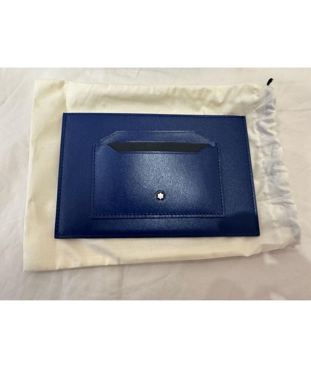 MONTBLANC Синий кожаный кардхолдер, фото 5