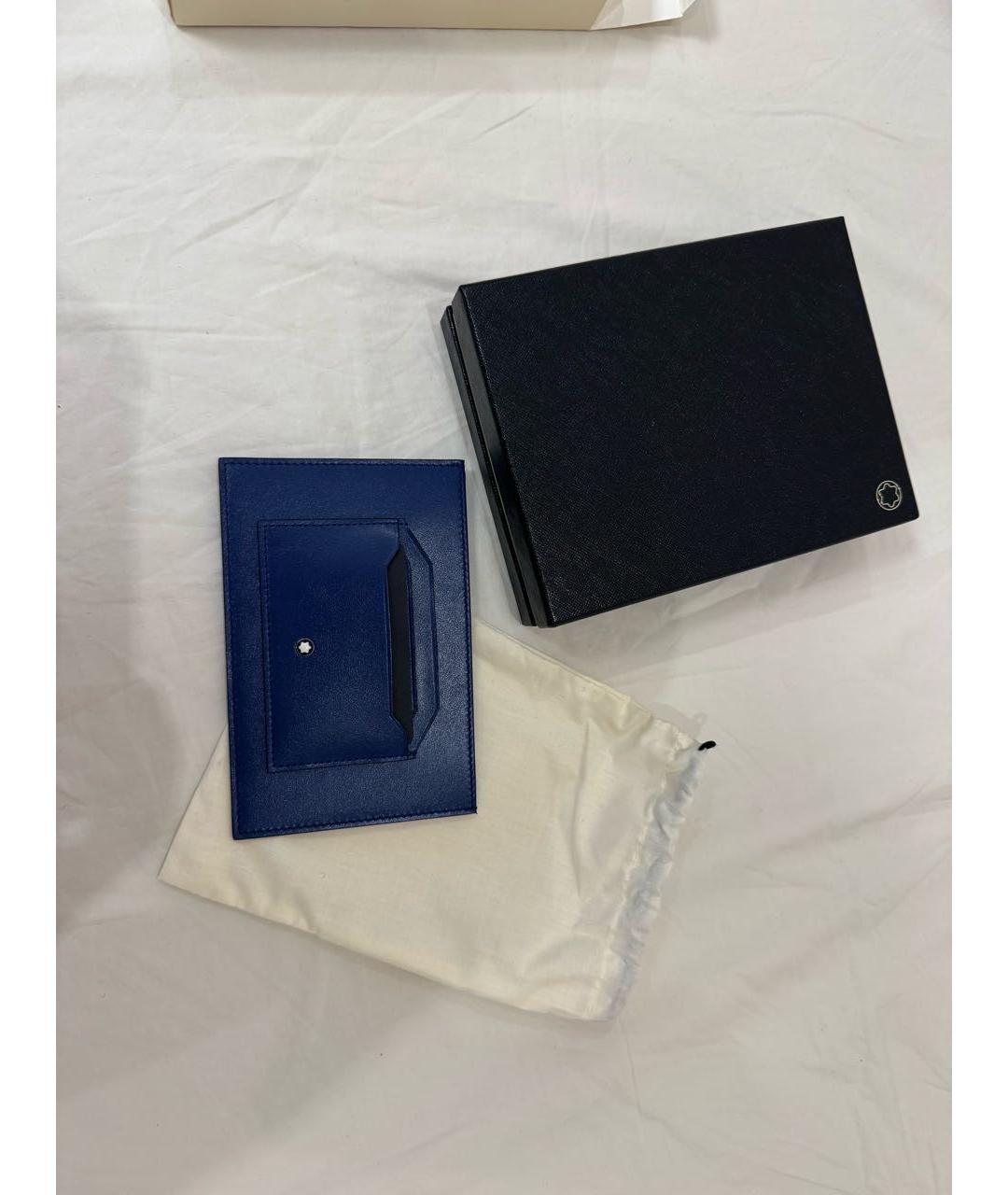MONTBLANC Синий кожаный кардхолдер, фото 4