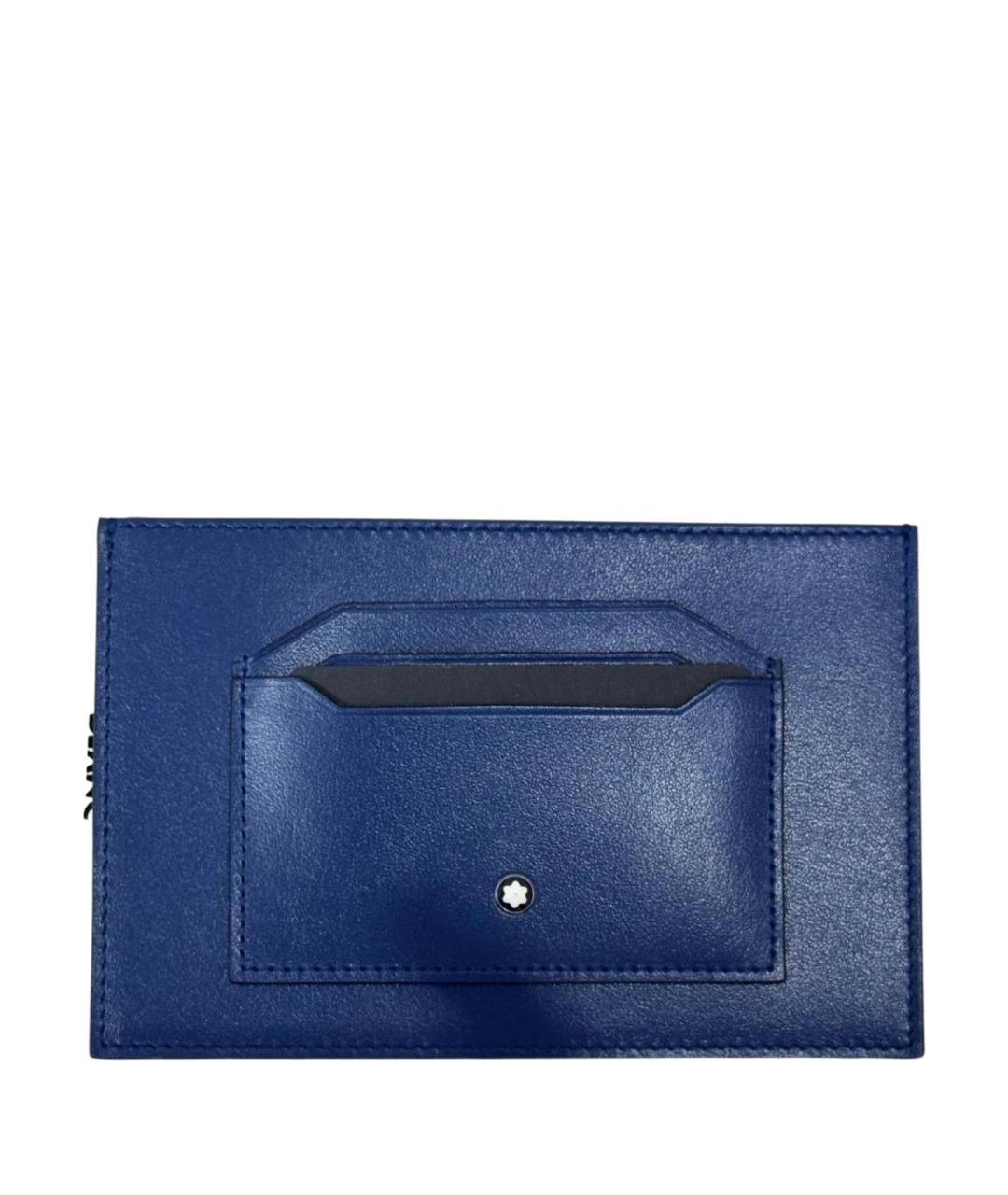 MONTBLANC Синий кожаный кардхолдер, фото 7