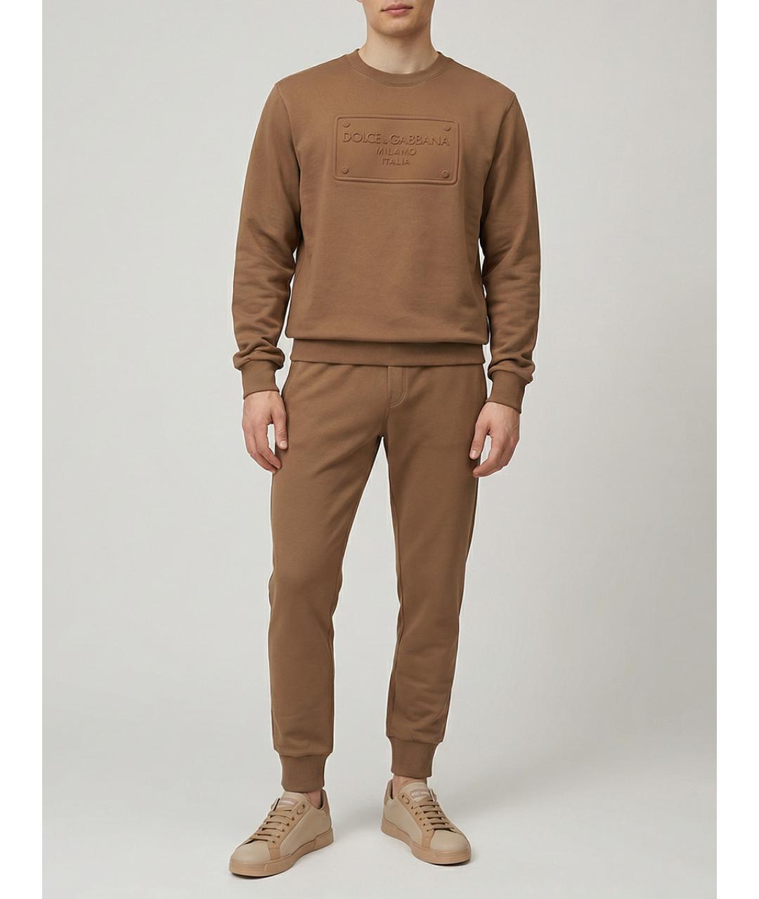 DOLCE&GABBANA Коричневые повседневные брюки, фото 2