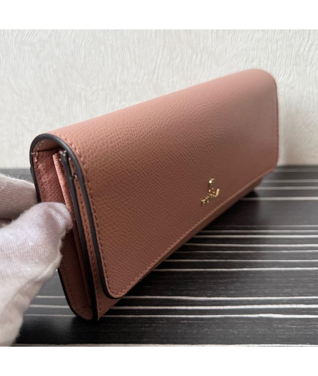 FURLA Розовый кожаный кошелек, фото 2