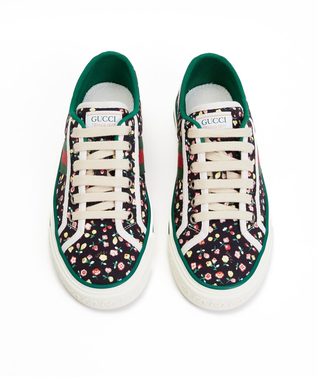 GUCCI Черные текстильные кеды, фото 3