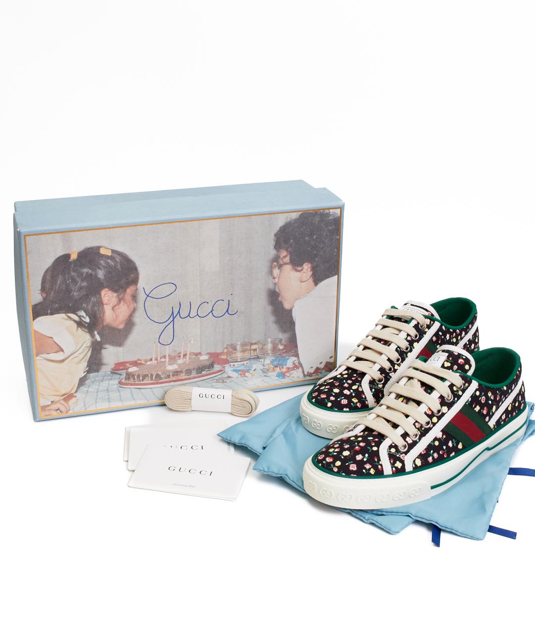 GUCCI Черные текстильные кеды, фото 8