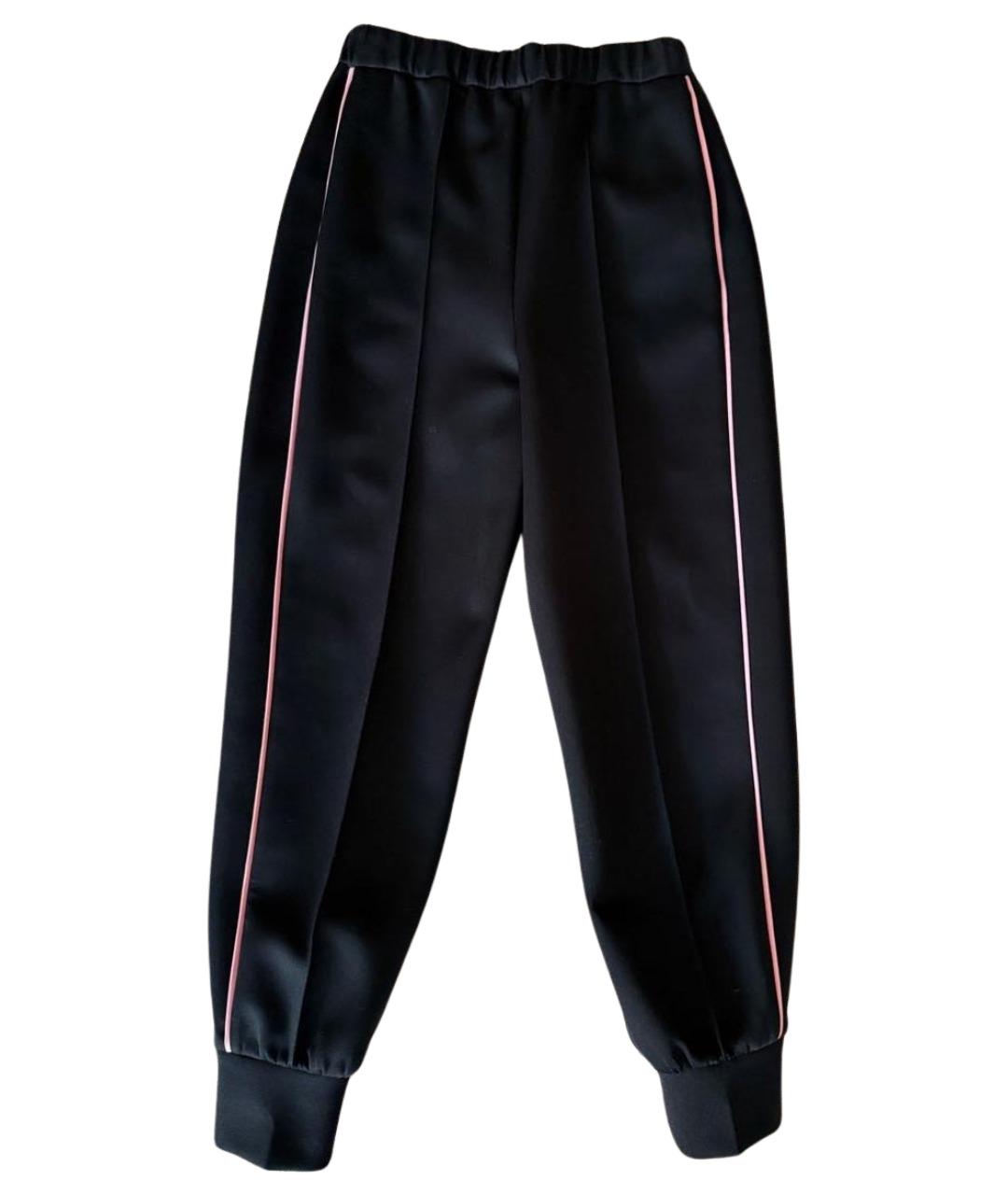 PRADA Черные полиэстеровые спортивные брюки и шорты, фото 1