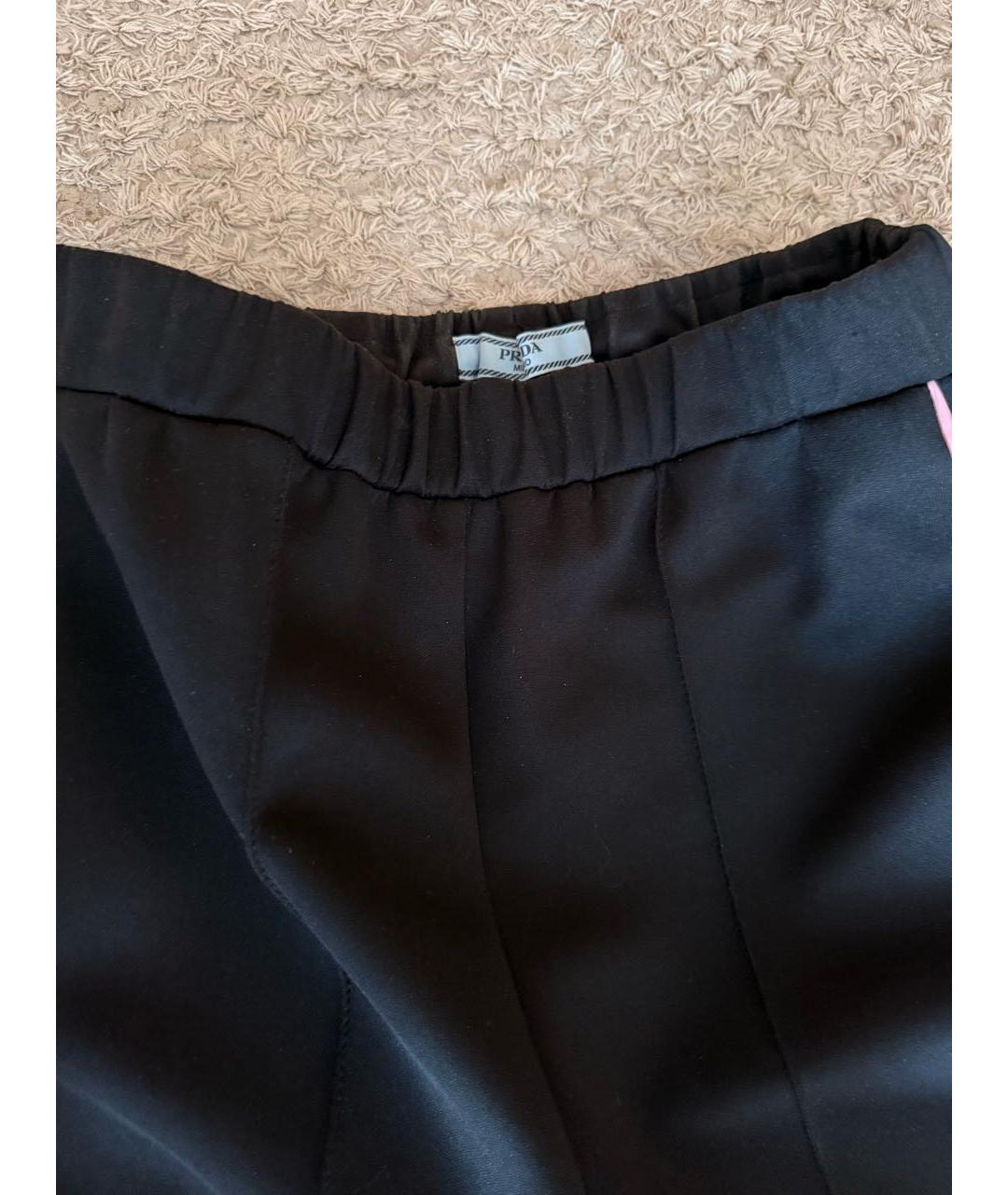 PRADA Черные полиэстеровые спортивные брюки и шорты, фото 4