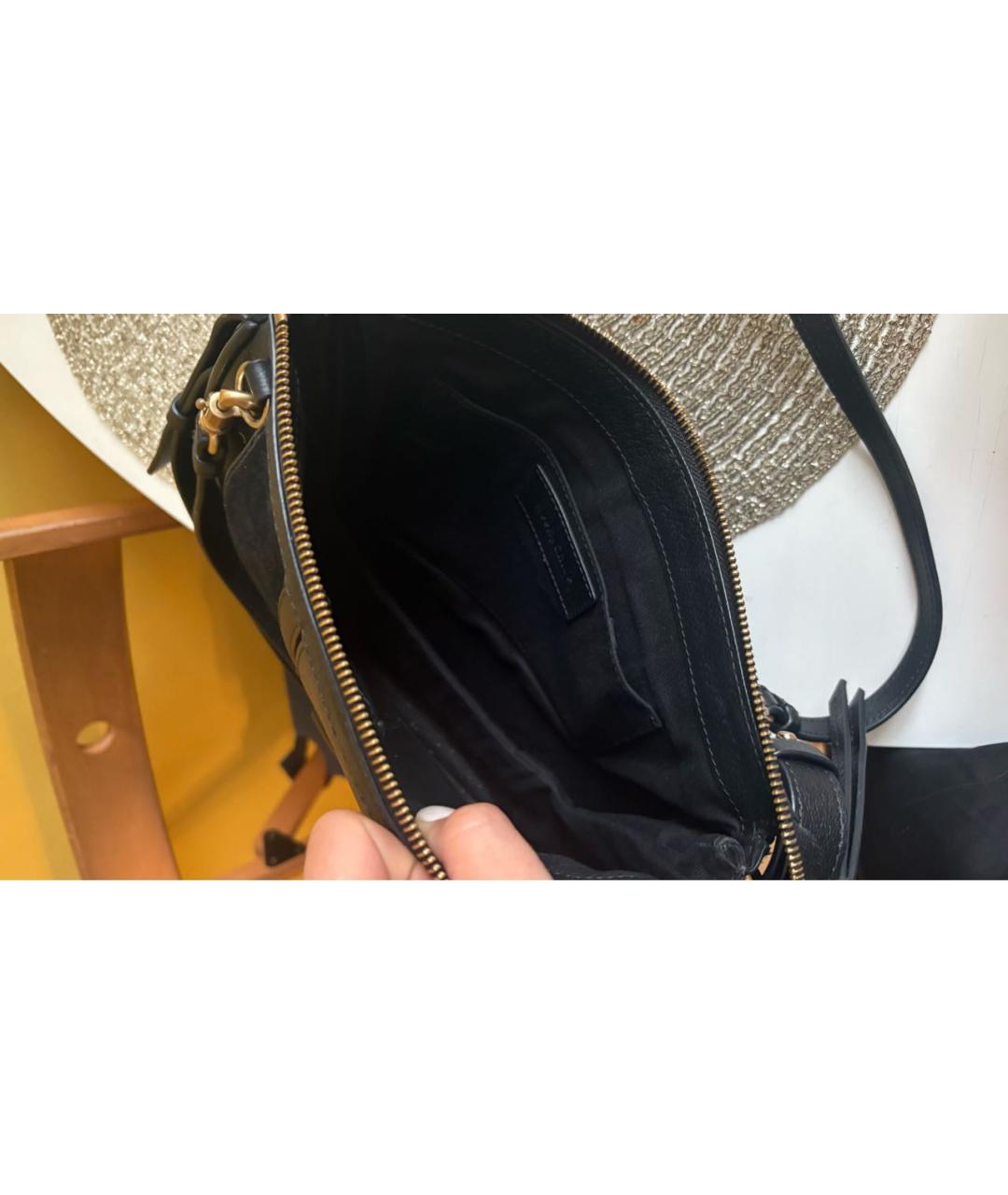 SEE BY CHLOE Черная кожаная сумка через плечо, фото 4