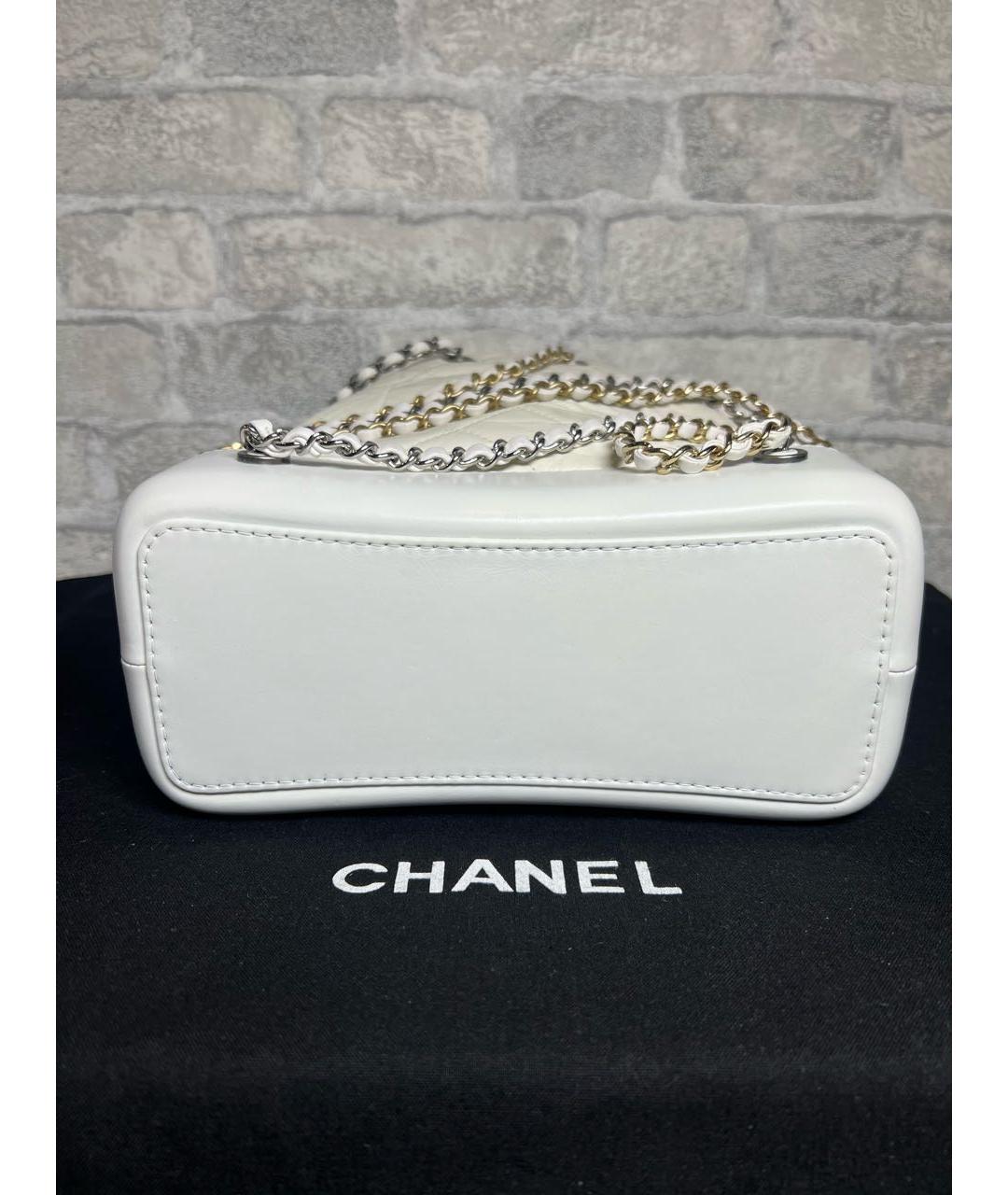 CHANEL Белый кожаный рюкзак, фото 7