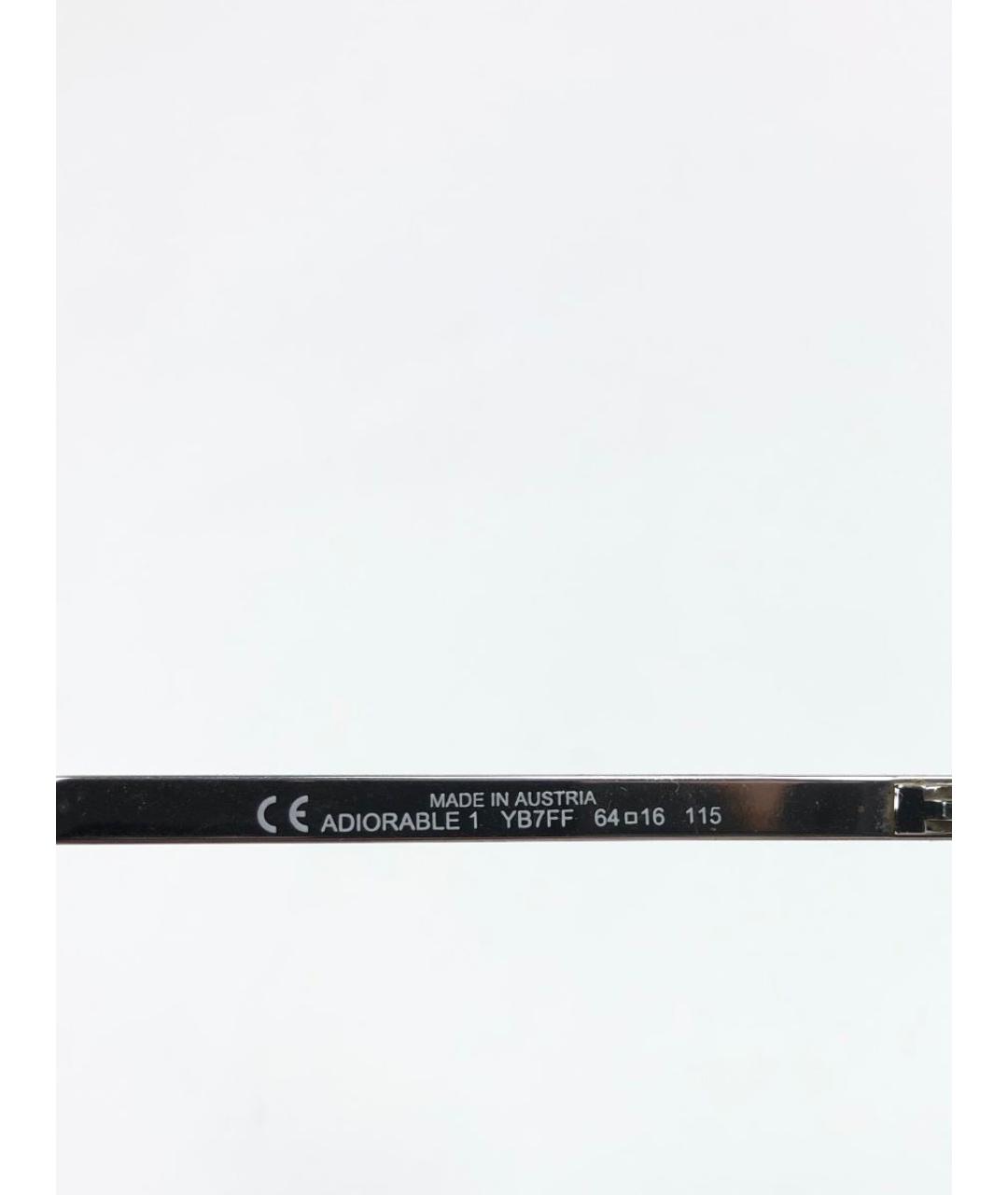 CHRISTIAN DIOR Серебряные металлические солнцезащитные очки, фото 3