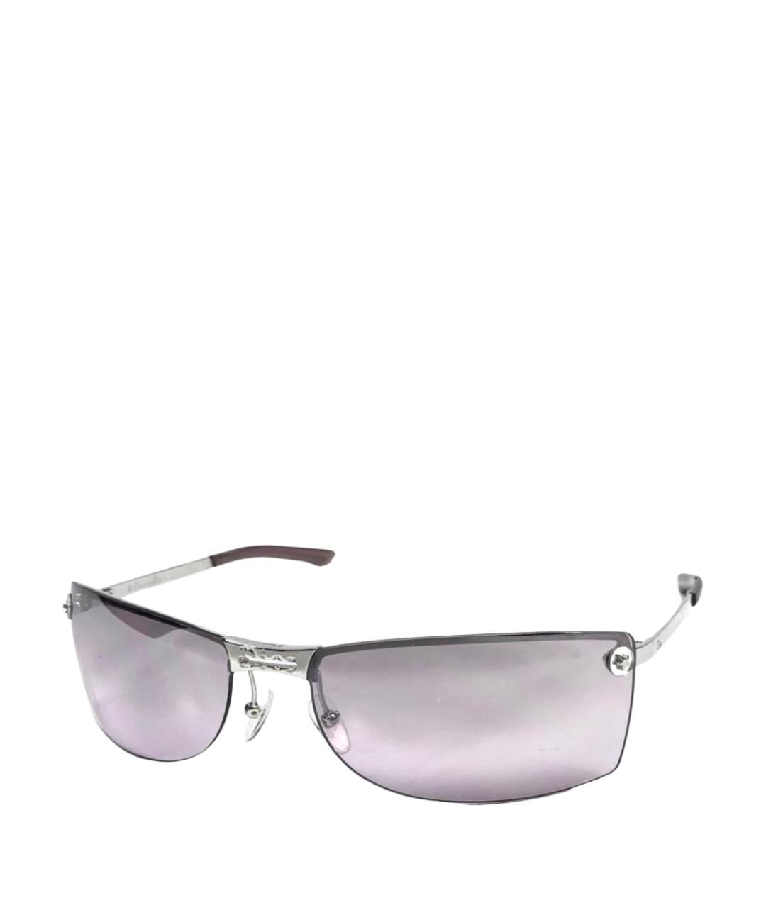 CHRISTIAN DIOR Серебряные металлические солнцезащитные очки, фото 1