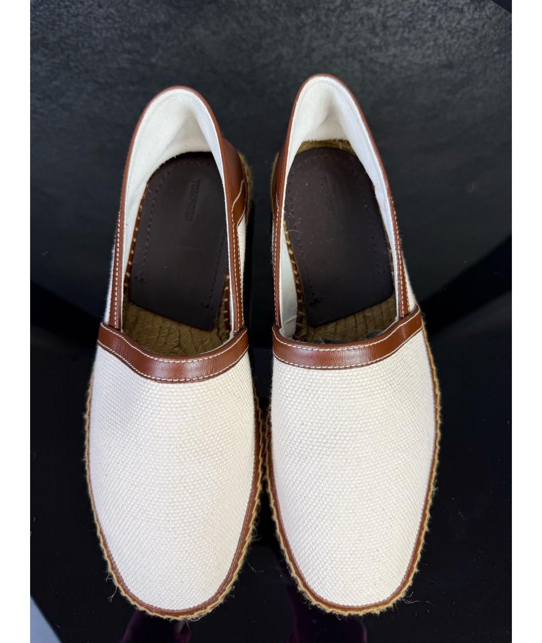 TOM FORD Белые текстильные эспадрильи, фото 3